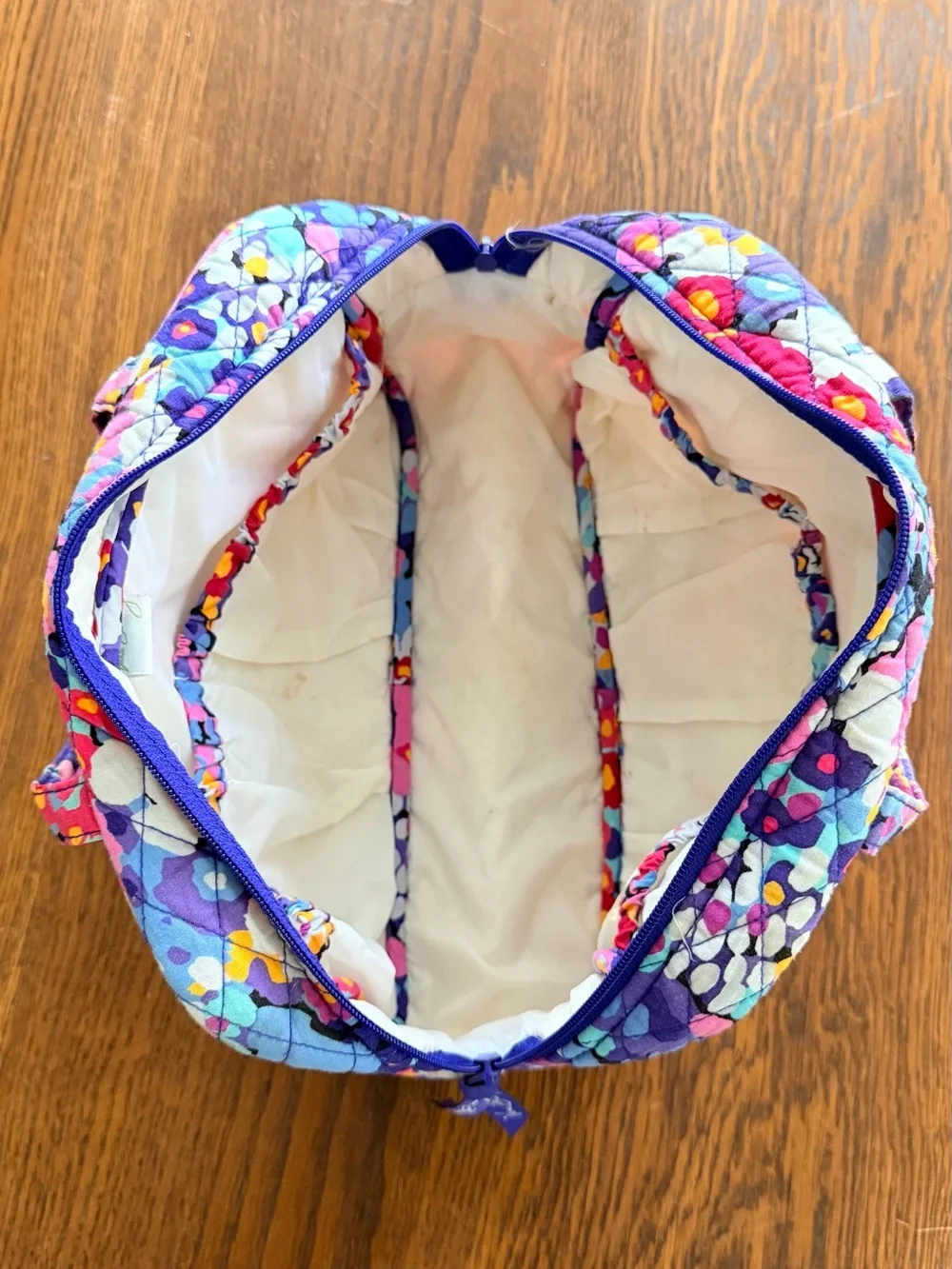 Vera Bradley Multicolor Floral Quilted Cosmetic Bag in Purple Mix